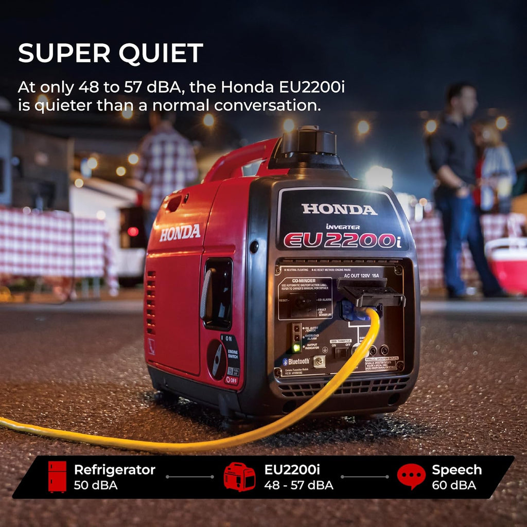 EU2200i 2200 Watt Inverter Generator (EU2200ITAN) | Super Quiet 120V Gas Powered Portable Generator for Camping or