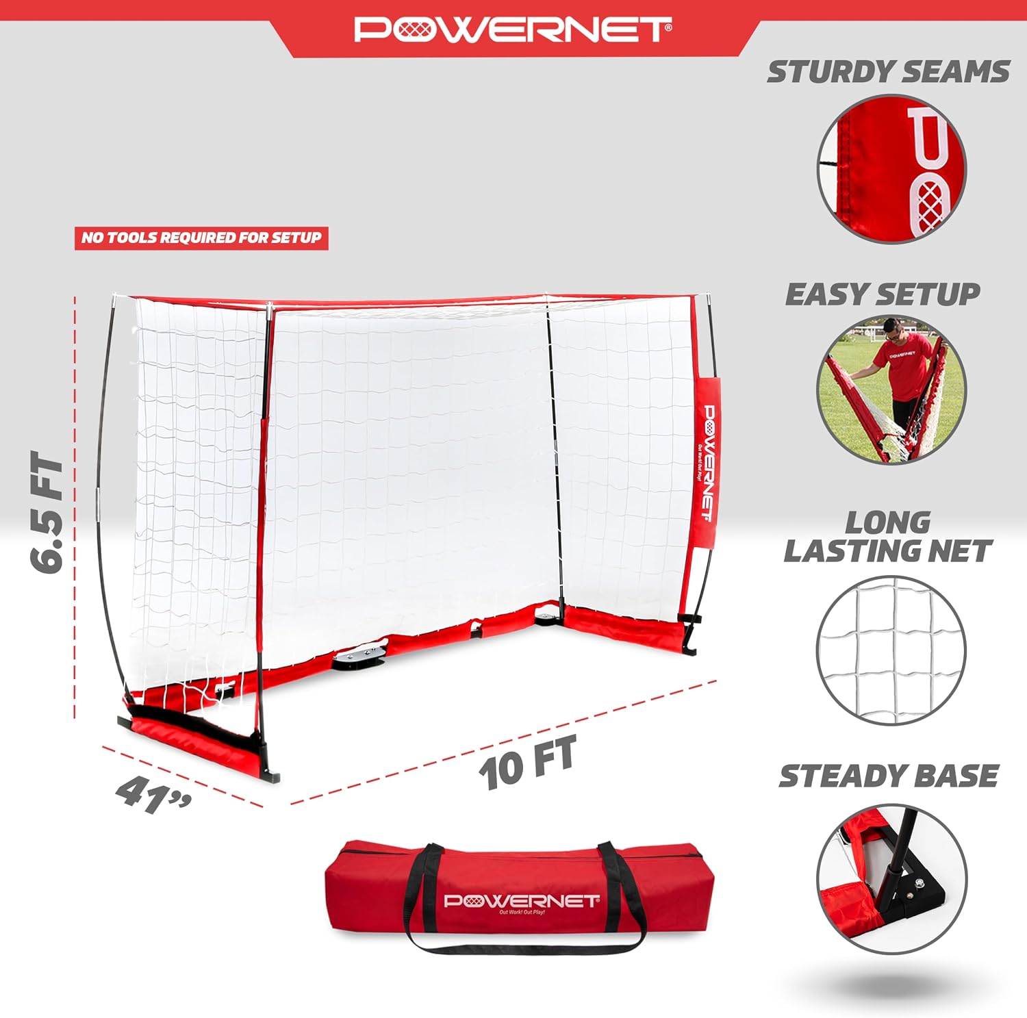 Soccer Goal for Backyard, 3Mx2M / 6x4 / 8x4 / 12x6 / 14x7 /18.5x6.5 / 21x7 / 24 x 8 Portable Soccer Net, Sports &
