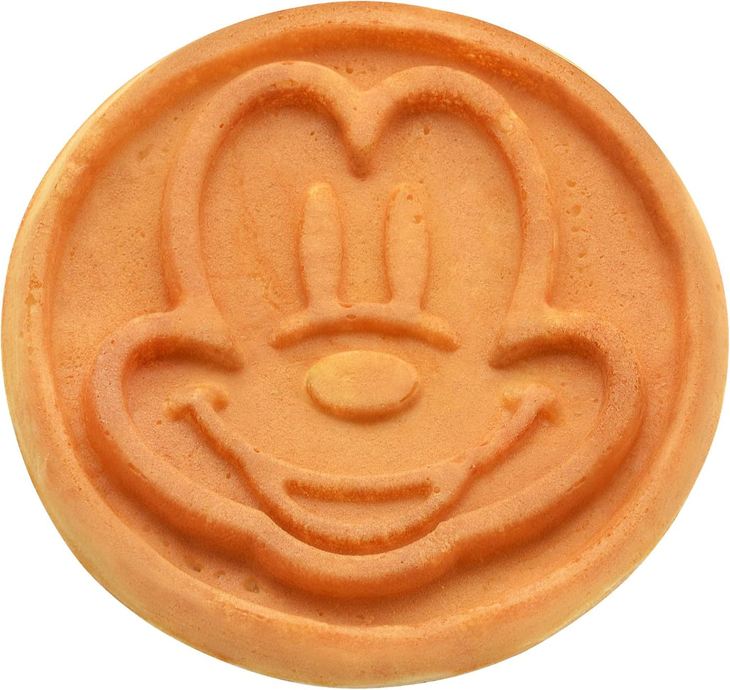 Mickey Mouse 4" Mini Waffle Maker by Select Brands - Cute Appliance for Single Waffle - Features Nonstick Plates &