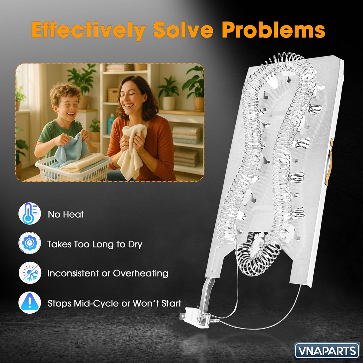 Dryer Heating Element for Maytag Bravos Dryer MEDB765FW0 MEDE250XL0 MEDX700XL0 MEDX700AG0 MEDX500XW1 MED9700SQ0 MED855DC4 MEDX500XW1 MED5630HC0 YMEDX700AG0 7MMEDX550XW0 Thermal Fuse Kit