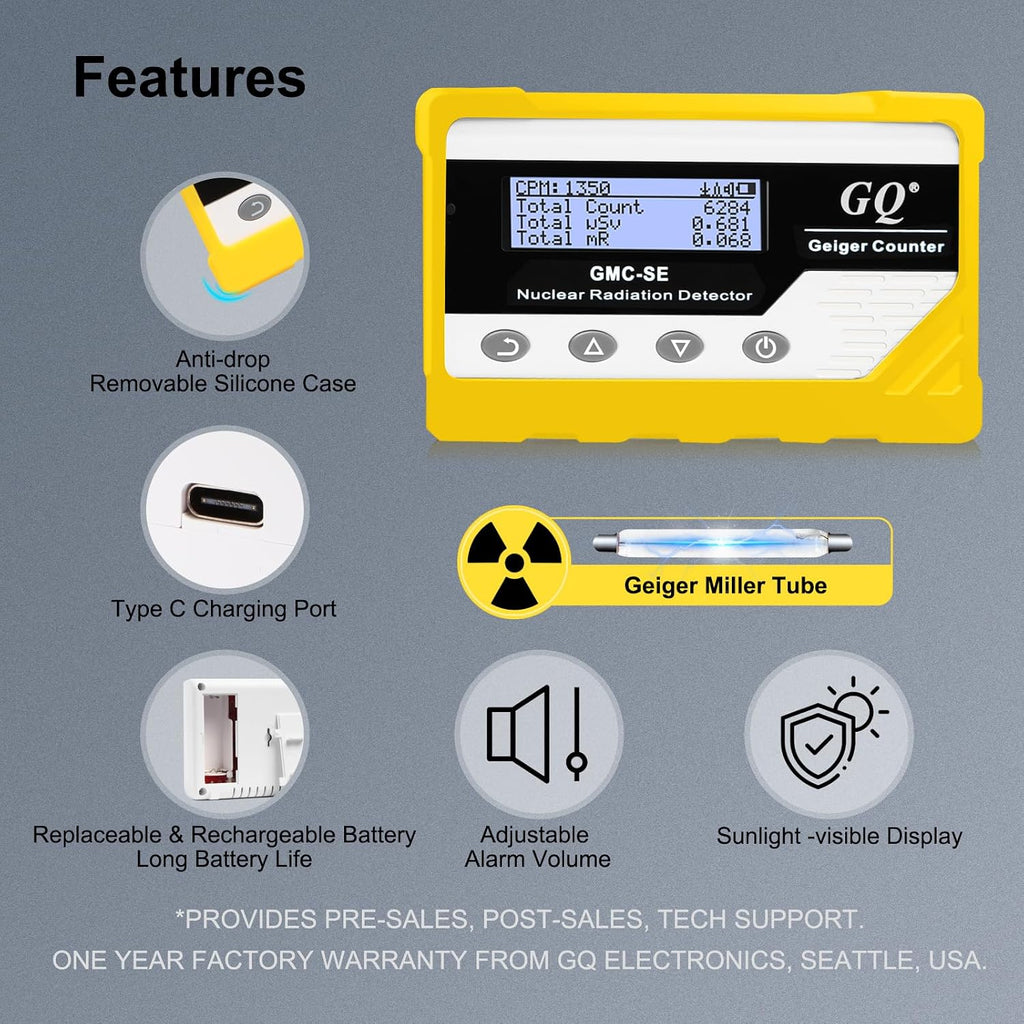 GMC-SE Geiger Counter Radiation Detector Beta Gamma X-ray Portable Radiation Monitor Meter Digital Nuclear Radiation
