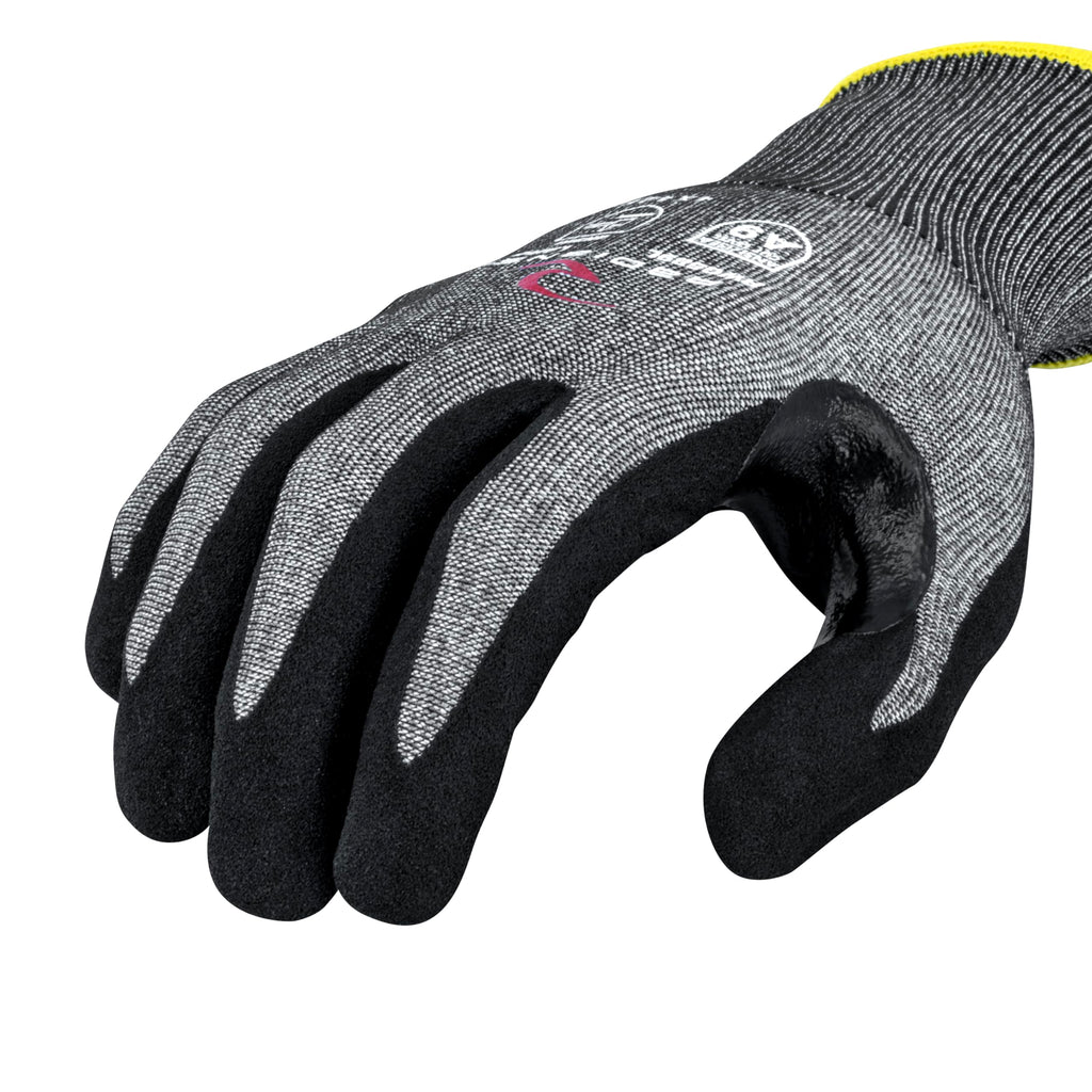 Cut Resistant Work Glove Touchscreen A9 Sandy Foam Nitrile, XL