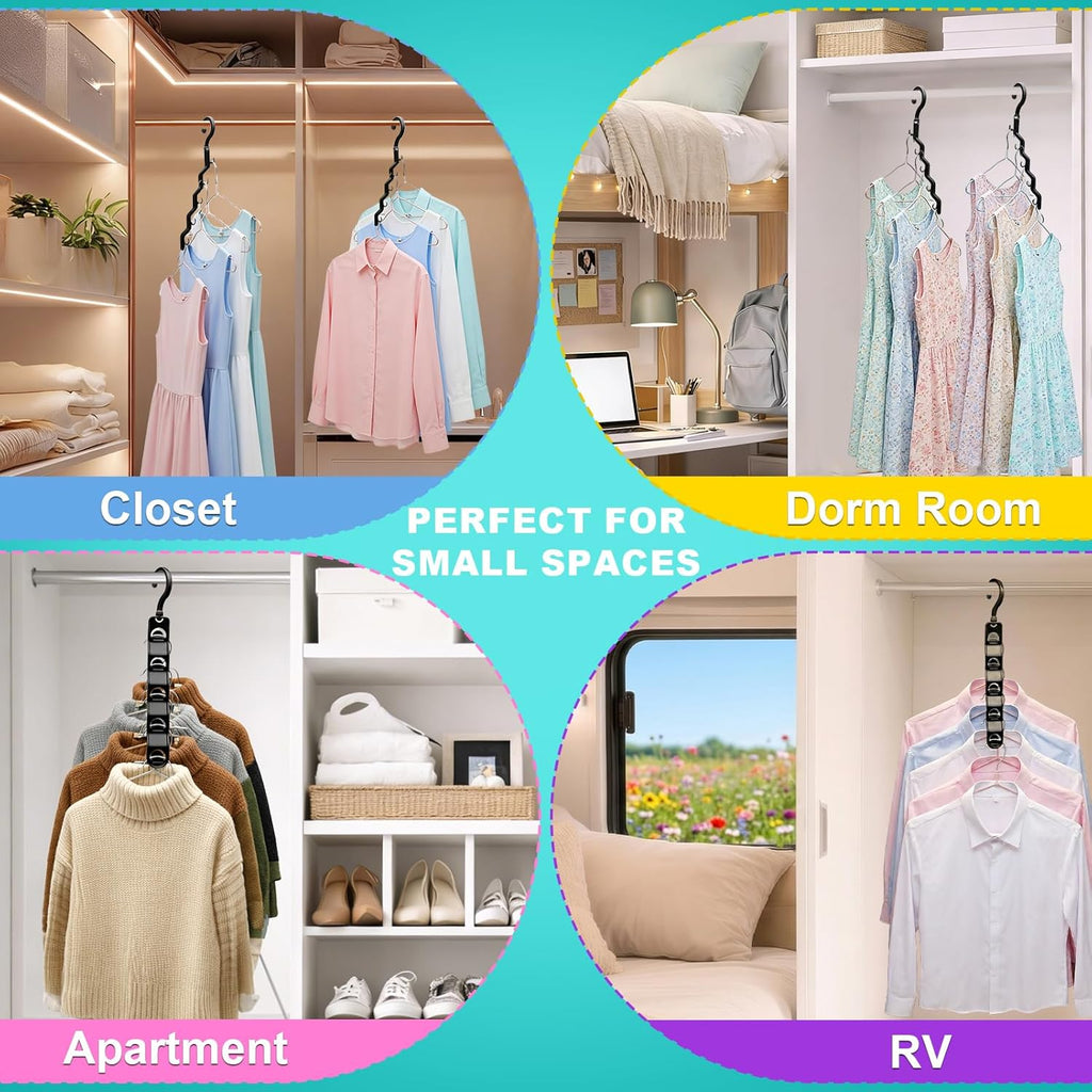 Closet Organizers and Storage,Upgraded Organization and Storage Clothes Hanger,12 Pack College Dorm Room