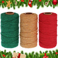984 Feet Christmas Twine String for Crafts Bakers Cotton Twine Decorative Jute Metallic Gift Wrapping Rope Cord for