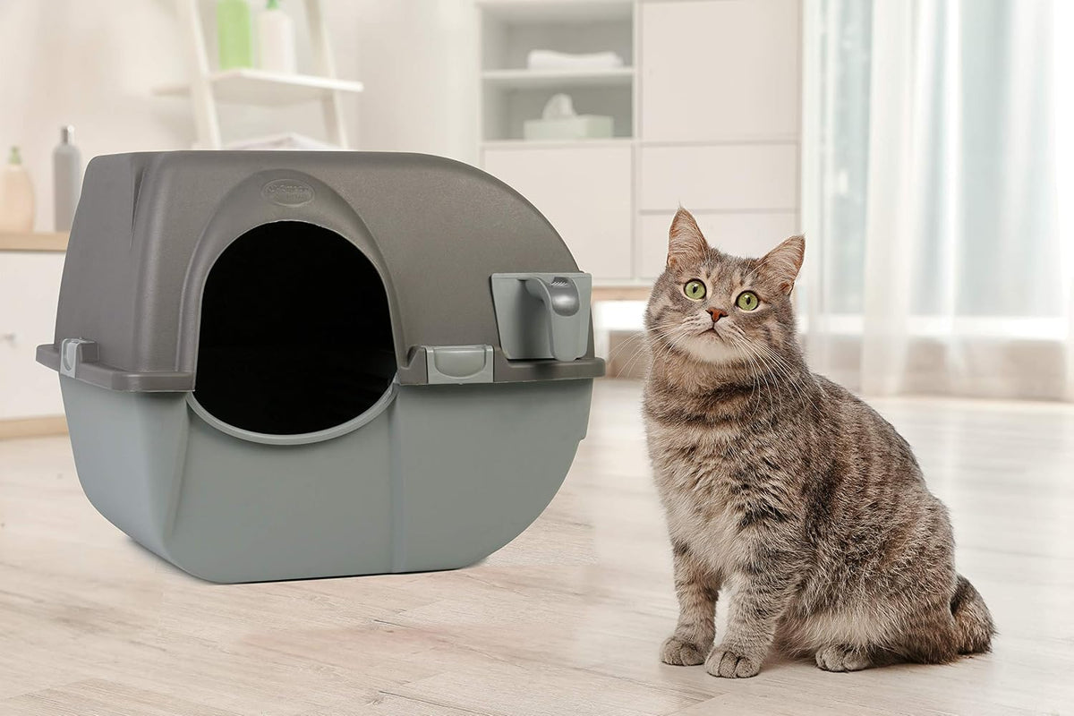 Roll 'n Clean Self Cleaning Litter Box, Brown, Large