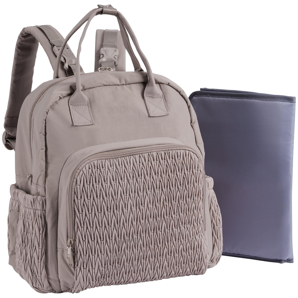 Multi-functional Diaper Bag Backpack with Changing Pad Brown
