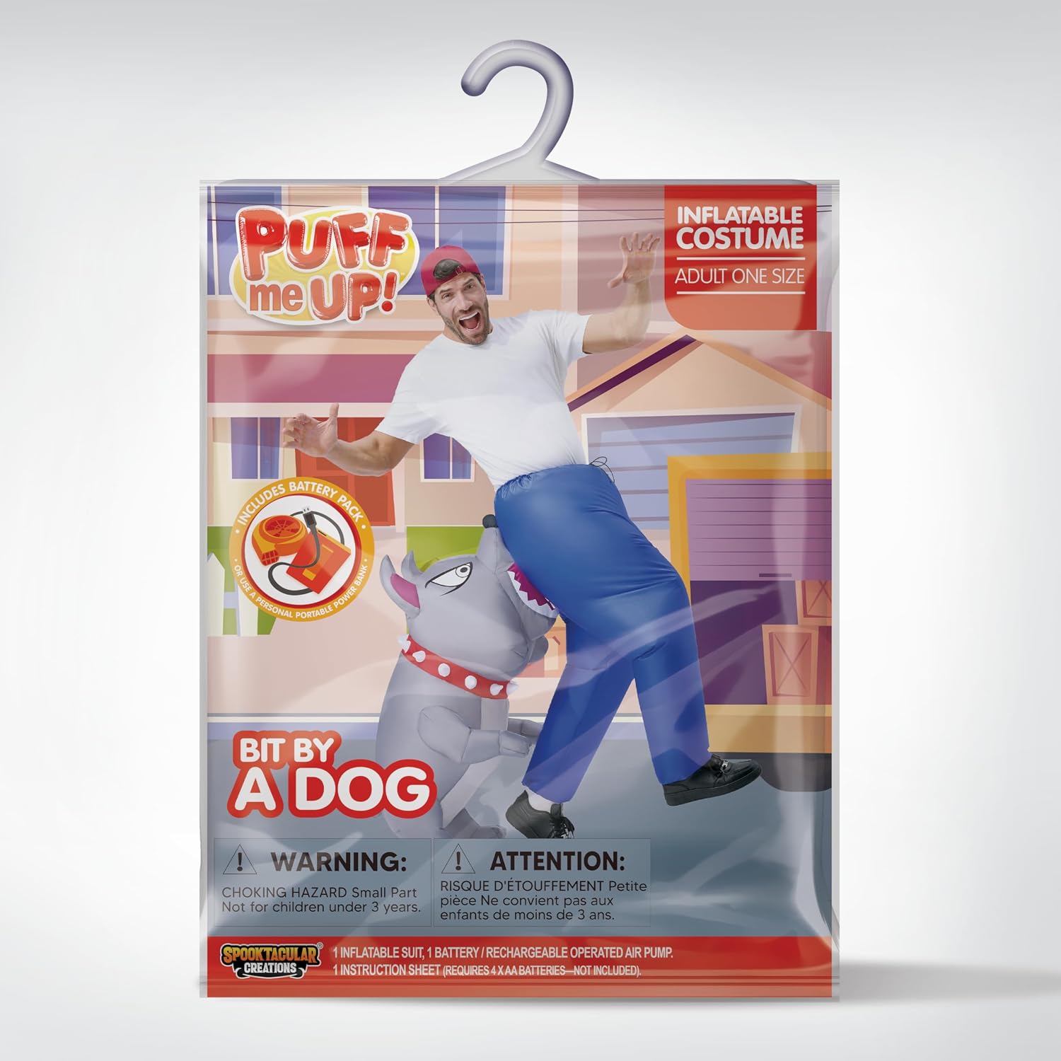 Kids Inflatable Biting By a Dog Costume, Blow Up Dog Suit, Inflatable Costume for Halloween Parties