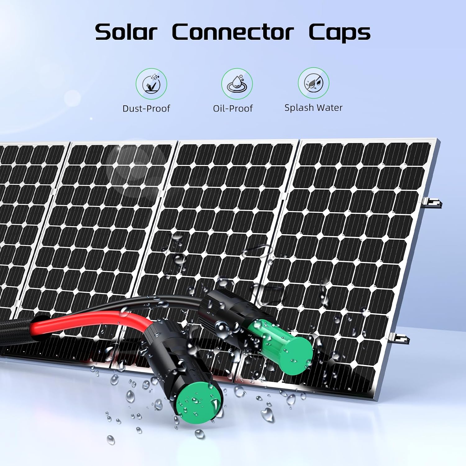 10AWG 30FT Solar Panel Extension Cable, Flame Retardant Protective Sleeving Twin Wire 10 Gauge Solar Cable with IP68