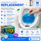 Urinal Screen Deodorizer, EVA Anti-Splash, Blue & Purple, 12 Pack