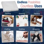 Newsprint Packing Paper Sheets, 36" Length x 24" Width, 100% Recycled, Case Of 800, White, Great For Moving, Storing