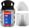 Utility Knife Blades, 100-Pack SK5 Steel Blades with Dispenser