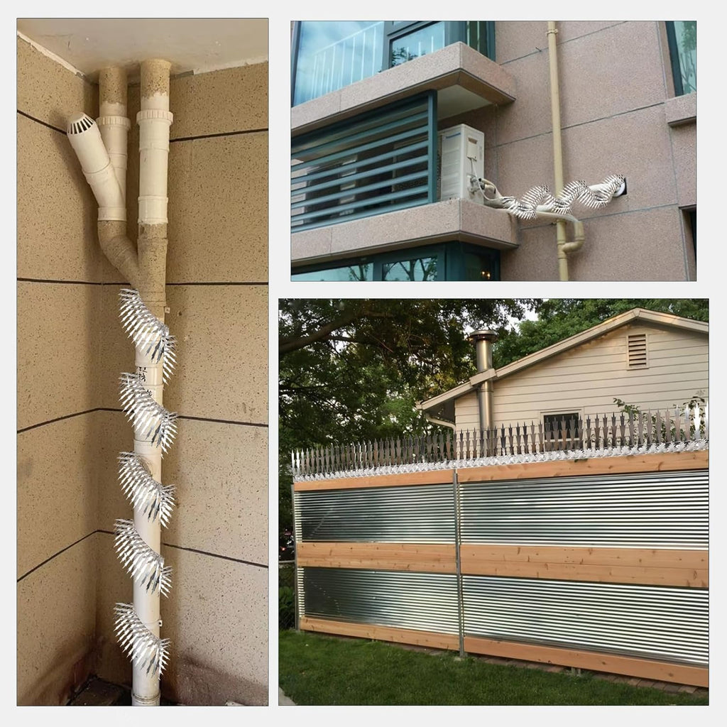 Bird Spikes.Raccoon Snake Deterrent.Squirrel Spikes.Stainless Steel Squirrel baffles for Bird feeders.Anti Climb