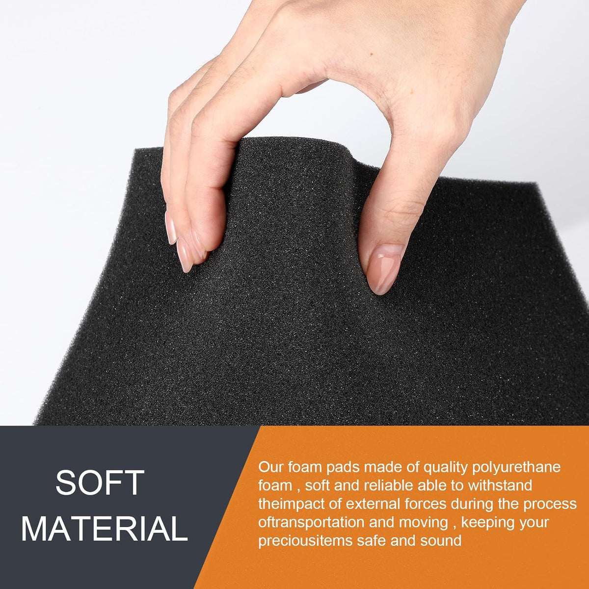 2 Pcs Black Foam Pad 12 x 12 x 0.25 Inches