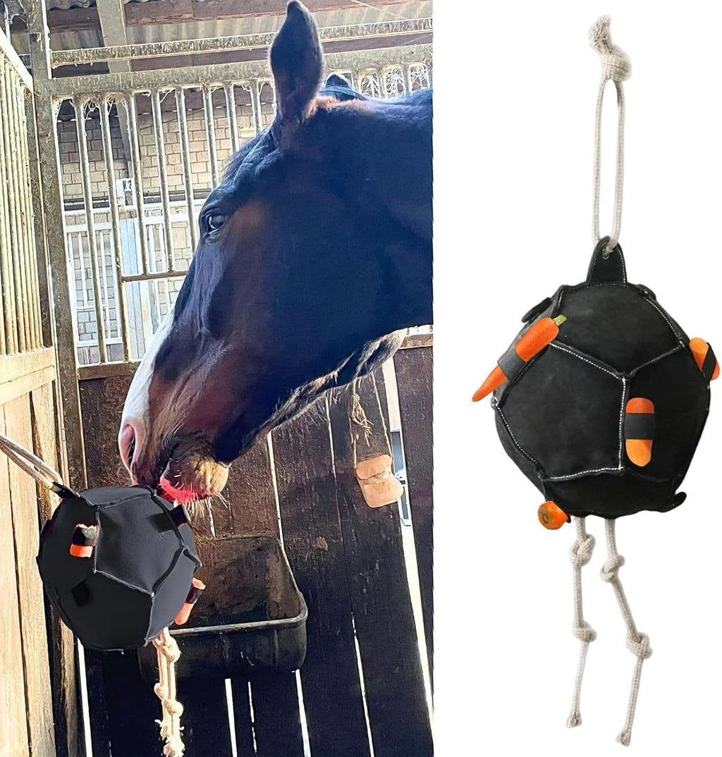 Equine Treat Ball - Slow Feed Toy for Horses | BPA Free Heavy Duty Material with Rolling Design, Dispenses Snacks