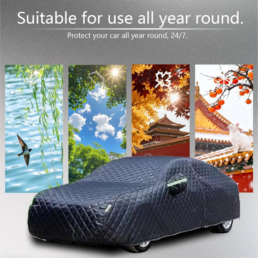 Anti-Hail Car Cover for Mercedes-Benz E300 E63 AMG S 2006-2024，Hail Protector Car Cover Padded Heavy Duty Waterproof