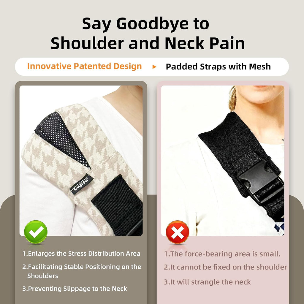 Baby Sling Carrier for Toddler, Houndstooth Baby Carrier Sling, Premium Cotton Linen Adjustable in Both Front and