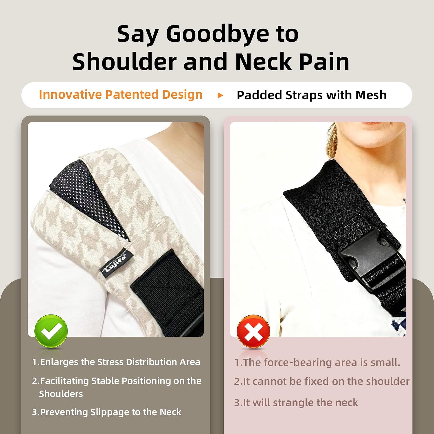 Baby Sling Carrier for Toddler, Houndstooth Baby Carrier Sling, Premium Cotton Linen Adjustable in Both Front and