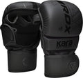 MMA Gloves Sparring Grappling, Hybrid Open Palm Martial Arts Mitts Men Women, Maya Hide Leather Wrist Support, Cage