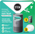 Flying Insect Fan Trap for Indoor Bug Control, Attracts Mosquitoes, Fruit Flies, and House Flies, Plug-in Fan with UV