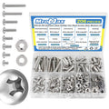 206Pcs #10-24 x 1/4" to 1-1/4" Pan Head Machine Screws Nuts Washers Kit