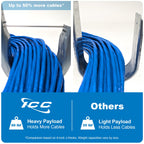 ICC 2-Inch Wall Mount J Hook Cable Management, Retainer Clips, 25-Pack