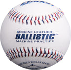 Ballistic Leather Pitching Machine Baseballs | Durable Leather Construction for Consistent Performance, 12-Pack