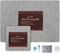 Wool Pressing Mat Set (Deluxe 2 Pack) Includes 24 x17 and 10 x 10 mats with Quilting Supplies in Pouch, 100% Pure New