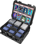 Graded Card Case Storage Box: Fits Toploader Trading Sport Maggnetic Cards | Waterproof with Adjustable 6 Foam