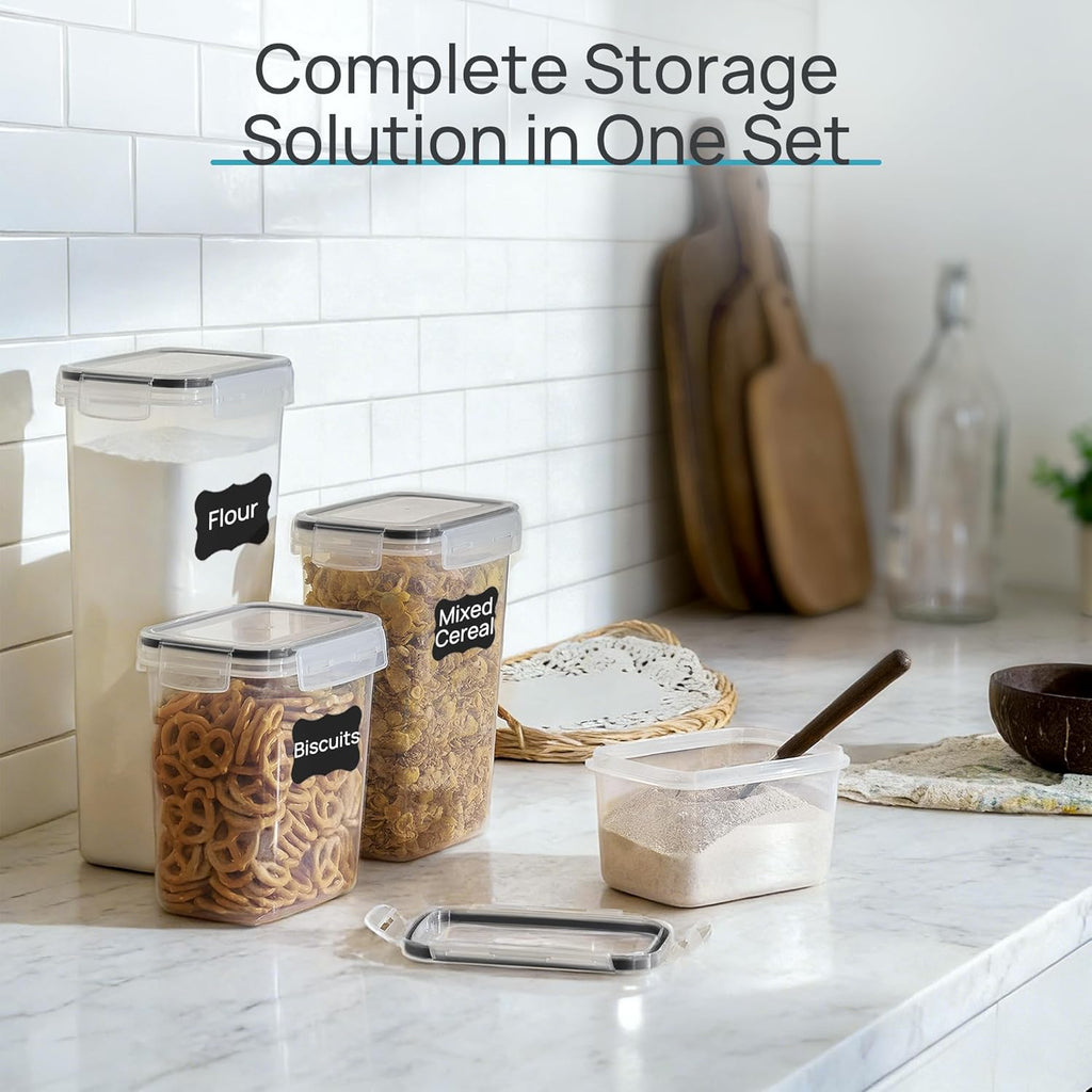 Airtight Food Storage Containers with Lids, Vtopmart 24 pcs Plastic Kitchen and Pantry Organization Canisters for