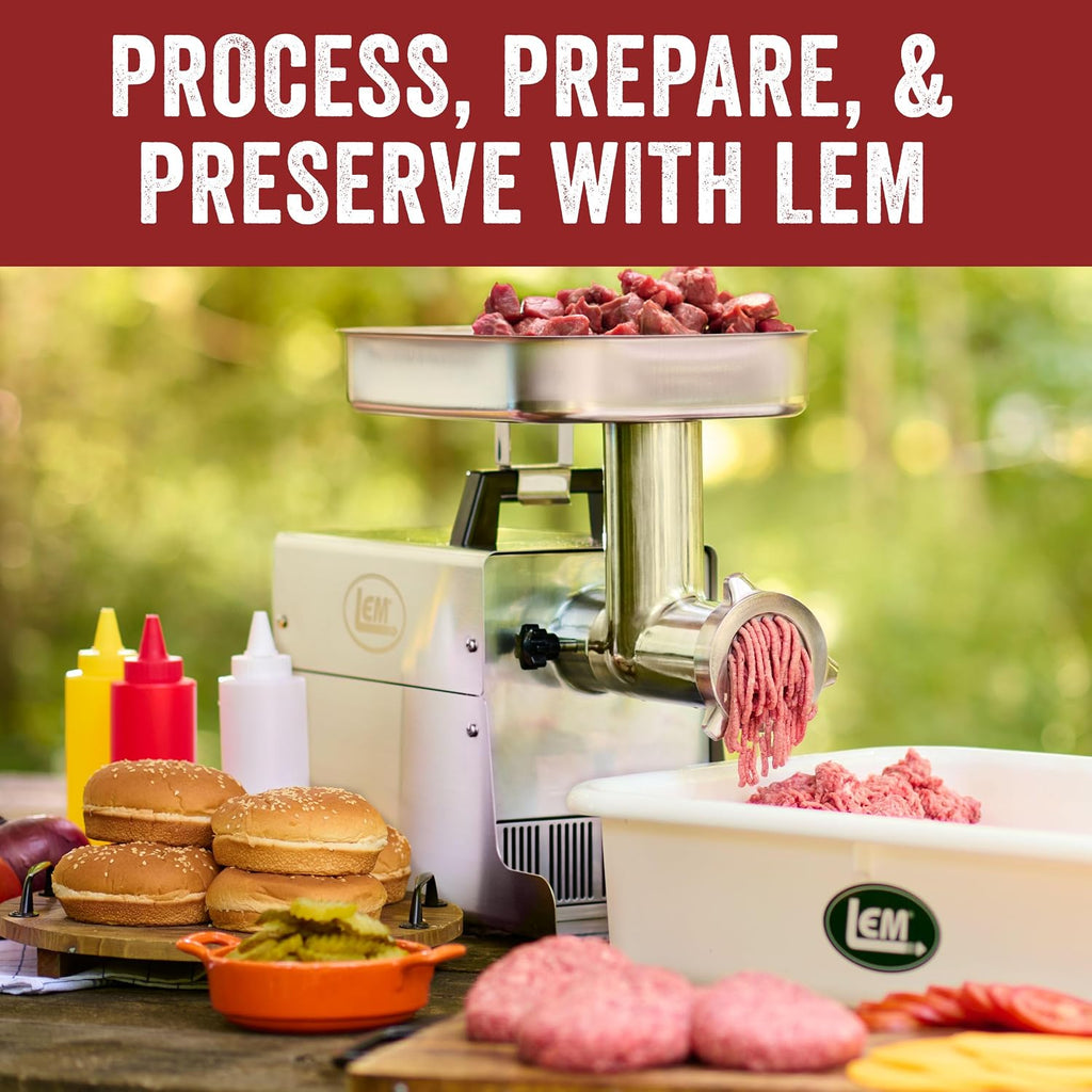 Products BigBite #22 Meat Grinder, 1.0 HP Commercial-Quality Stainless Steel Electric Meat Grinder for Home Use