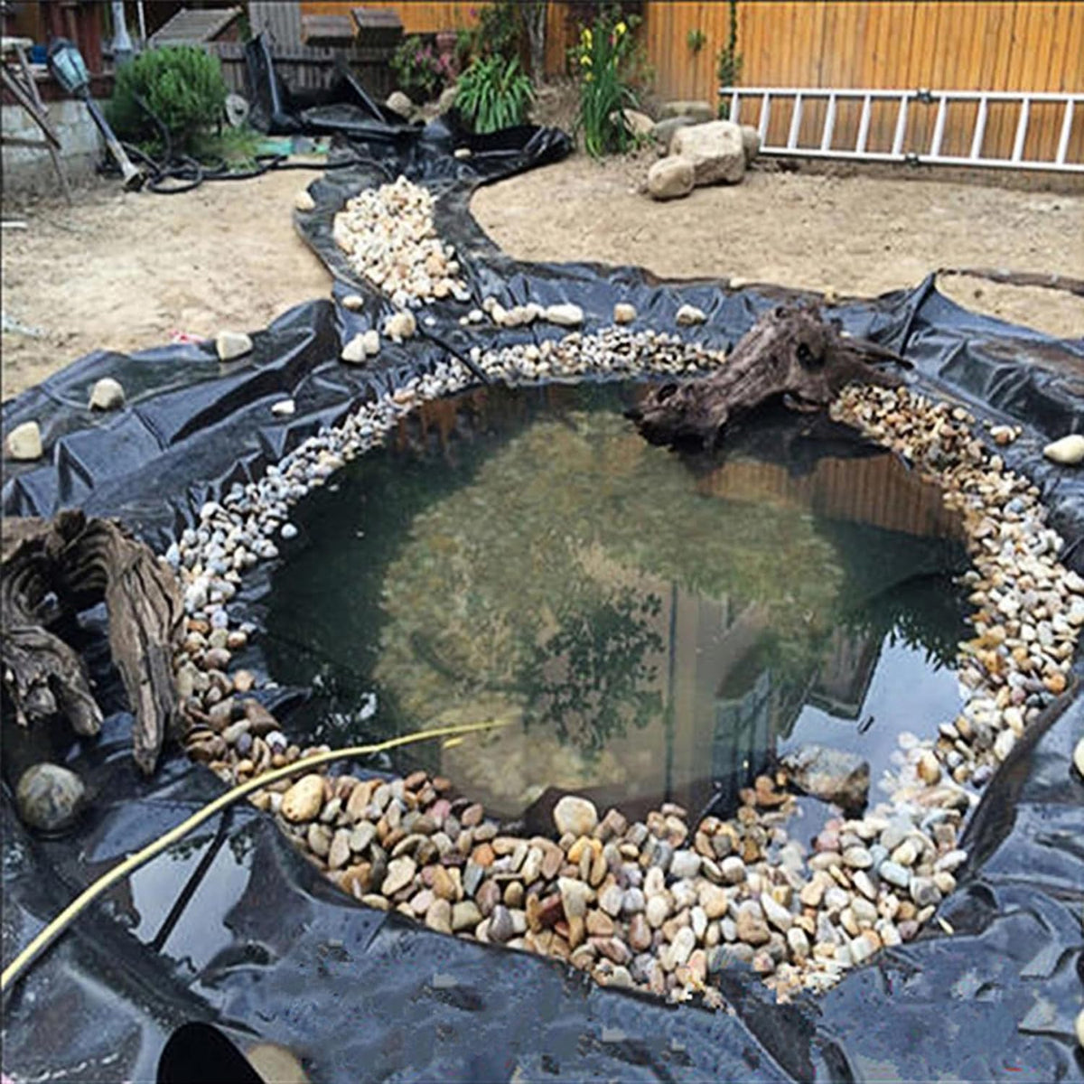 10 x 15 FT Pond Liner, 20 Mil HDPE Pond Liners for Outdoor Ponds