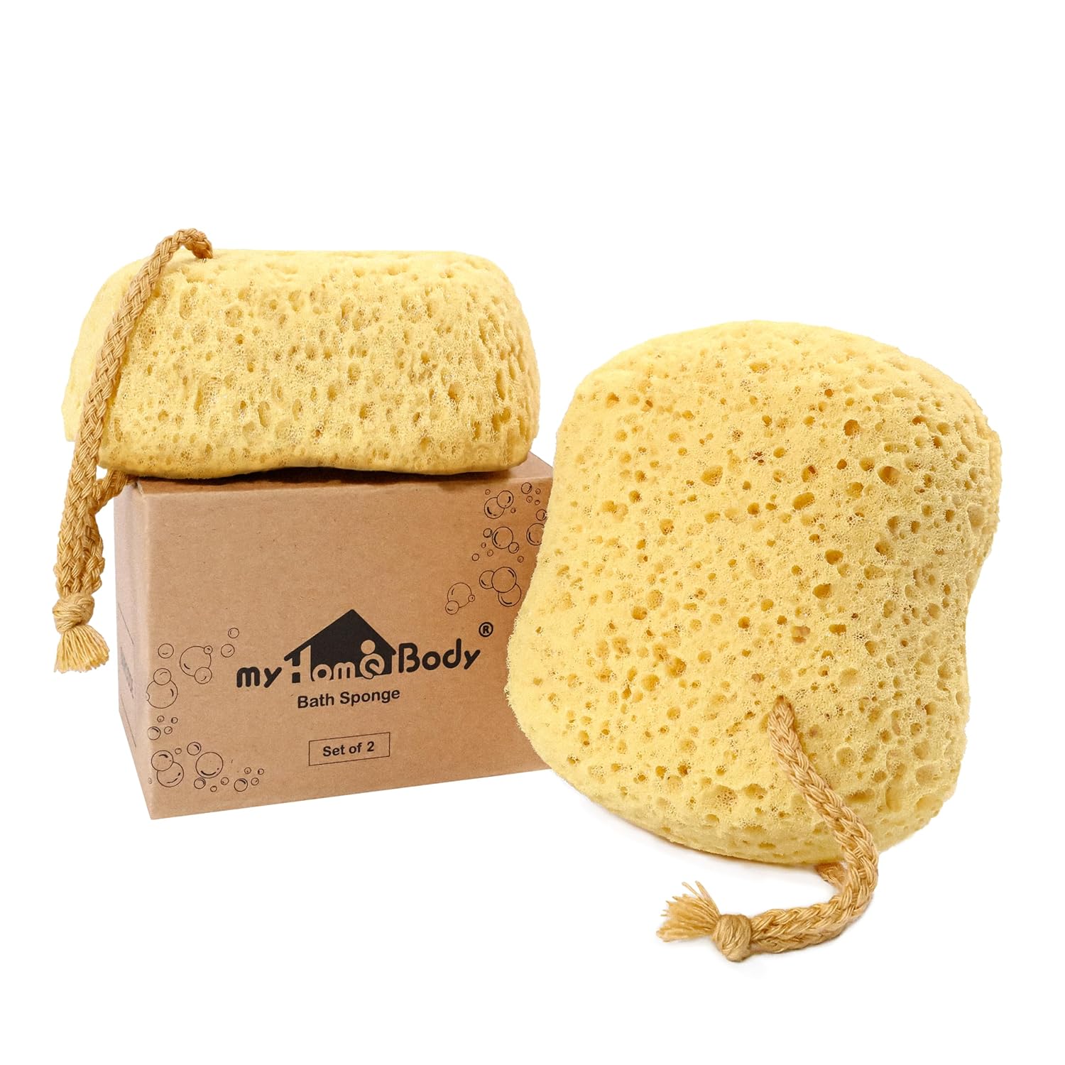 Bath Sponge, Foam Loofah, Body Scrubber for Bathing, Exfoliating Shower Pouf for Shower – Large Size, Lots of Lather