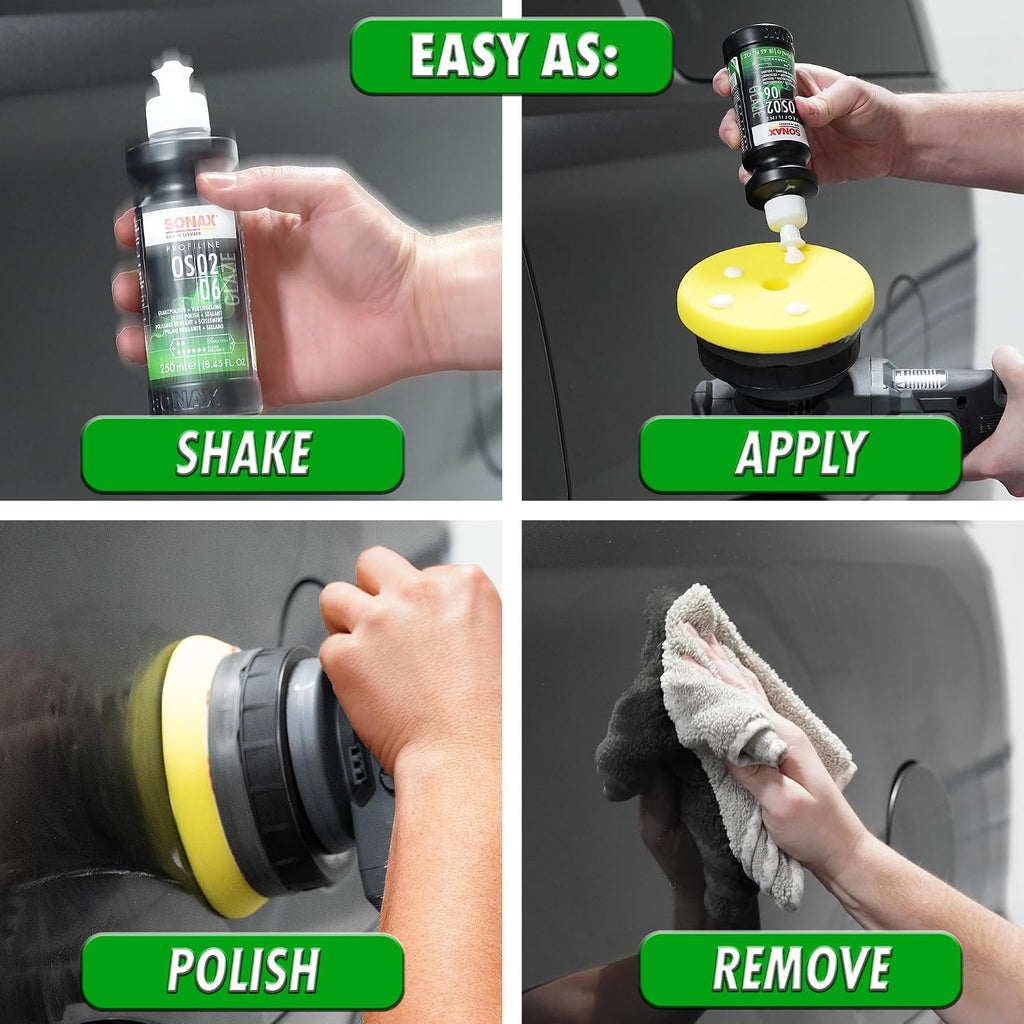 Glaze OS 02-06 247141 | All-in-One Car Polish for Scratch Removal, High-Gloss Finish & Ceramic Protection |
