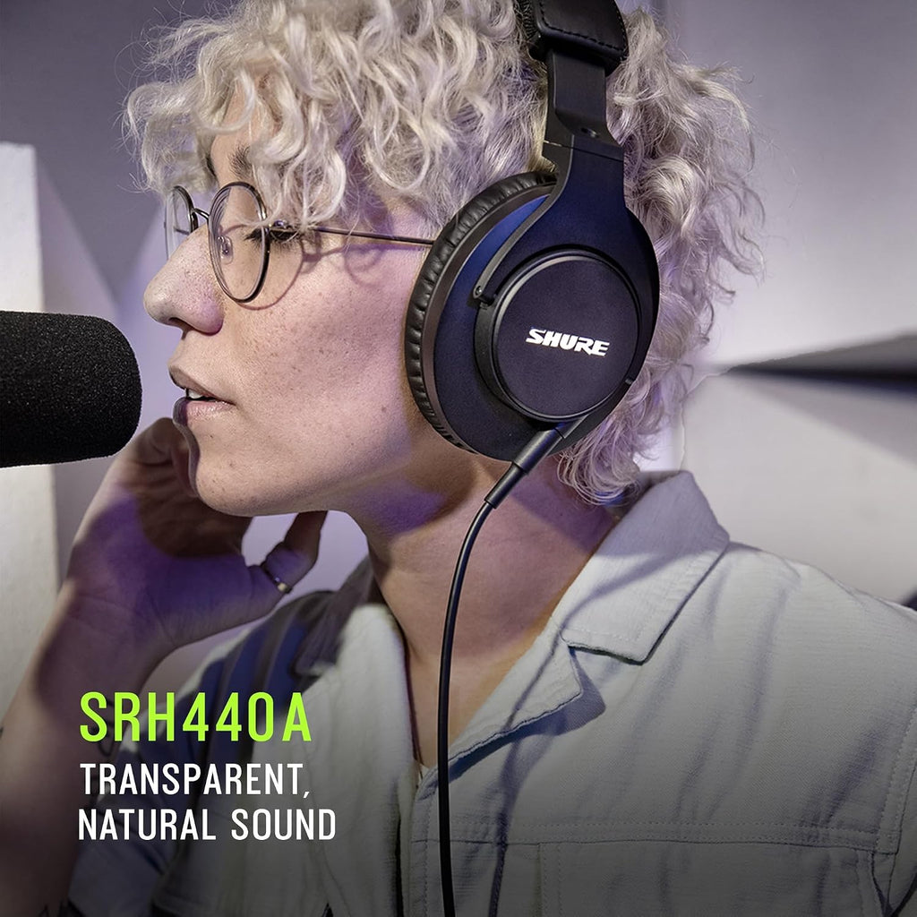 SRH440A Over-Ear Wired Studio Headphones for Recording | Studio-grade closed-back headphones with enhanced frequency