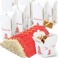 100 Sets 8 oz Chinese Take Out Boxes with Disposable Chopsticks