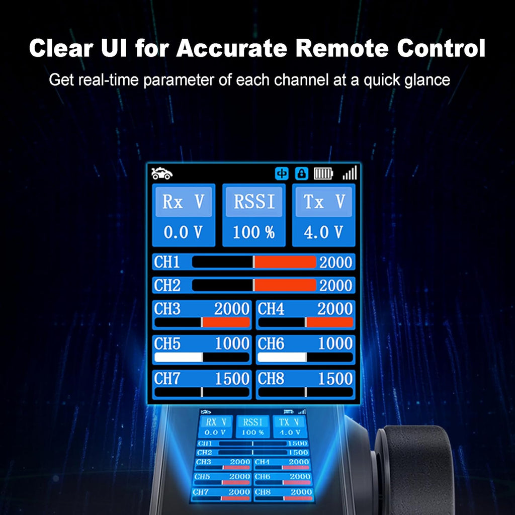 ME-8B RC Transmitter 8 Channels 2.4GHz and Receiver for 1/8 1/10 1/18 1/24 RC Crawler Car Boat TRX4 TRX4M SCX10 SCX24