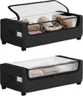 Under Bed Storage With Wheels, XXXXL Large Underbed Storage Organizer, 90L Capacity