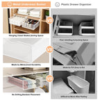 2 Pack Closet Pull-Out Baskets Organizer, White