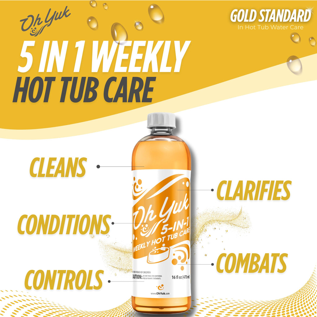 5-in-1 Weekly Hot Tub Chemicals 2 Pack, Clarifier & Conditioner