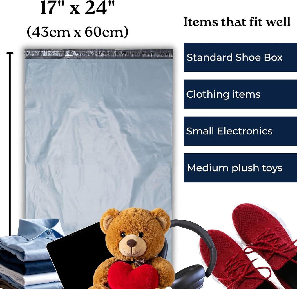 Large Poly Mailers | 17 x 24 | Poly Mailers Shipping Bags for Packaging