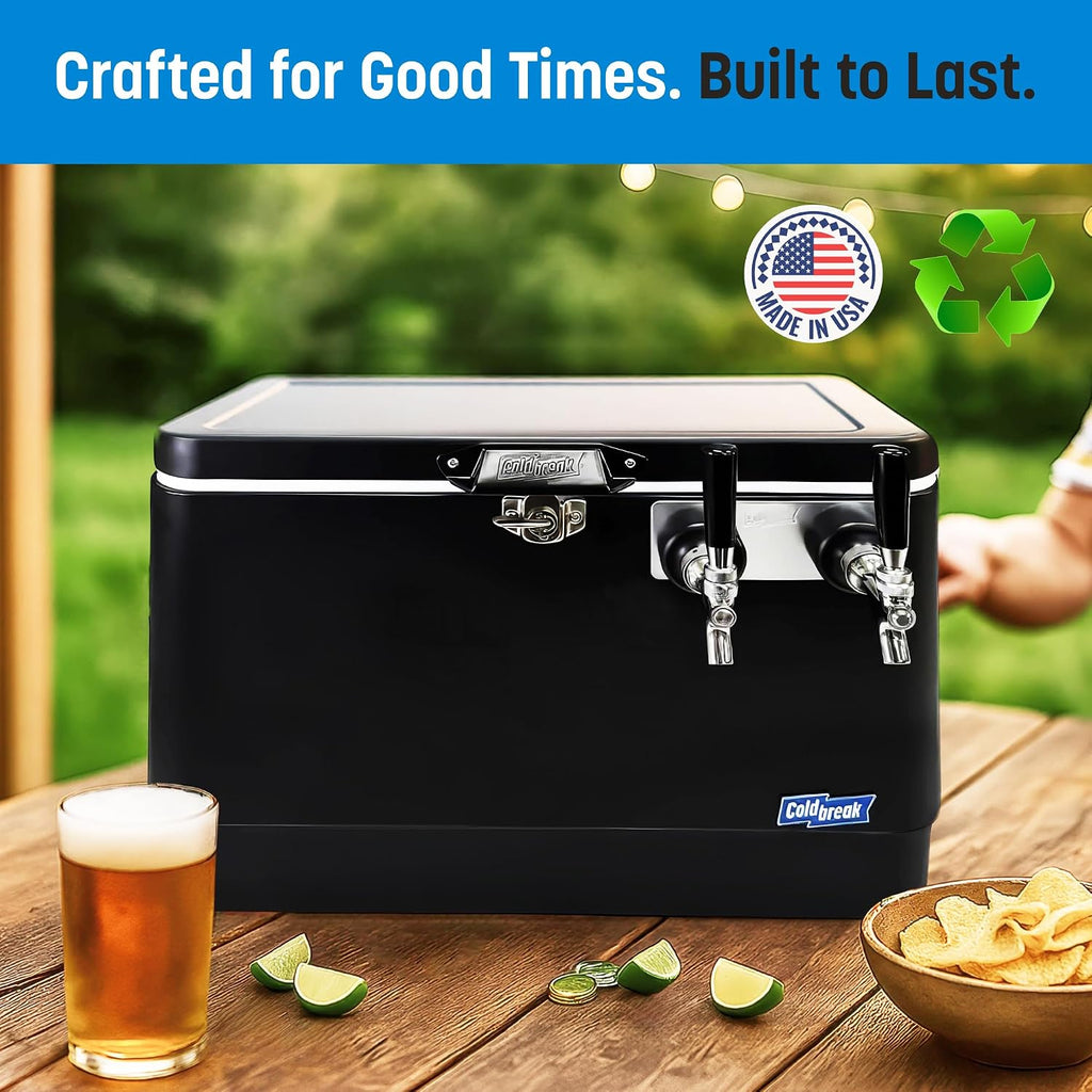 ColdOne Duo Portable Kegerator, (2) Two Gallon Kegs, Batch Craft Coctails, Easy Fill