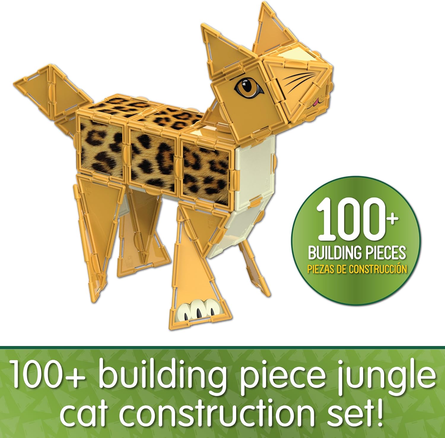 Techno Tiles - Jungle Cat | Construction Project with 100+ Building Pieces | STEM Projects for Kids Ages 5-10 |
