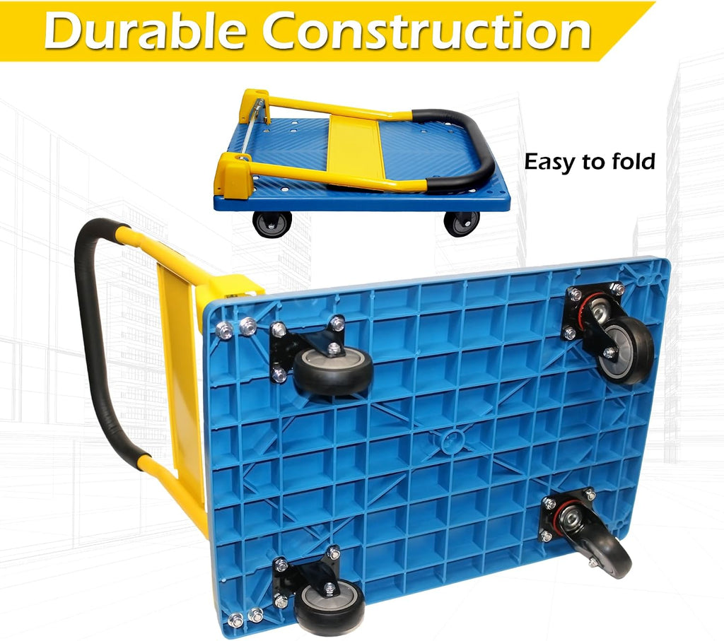 Foldable Platform 440 lb Heavy Duty Push Cart Dolly - (50887)