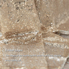 Champagne Sequin Tablecloth 90''x132''