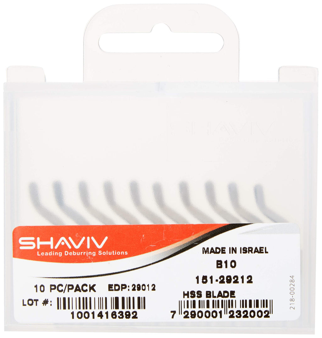 SHAVIV 29012 B10 High-Speed Steel Deburring Blades (Pack of 10)