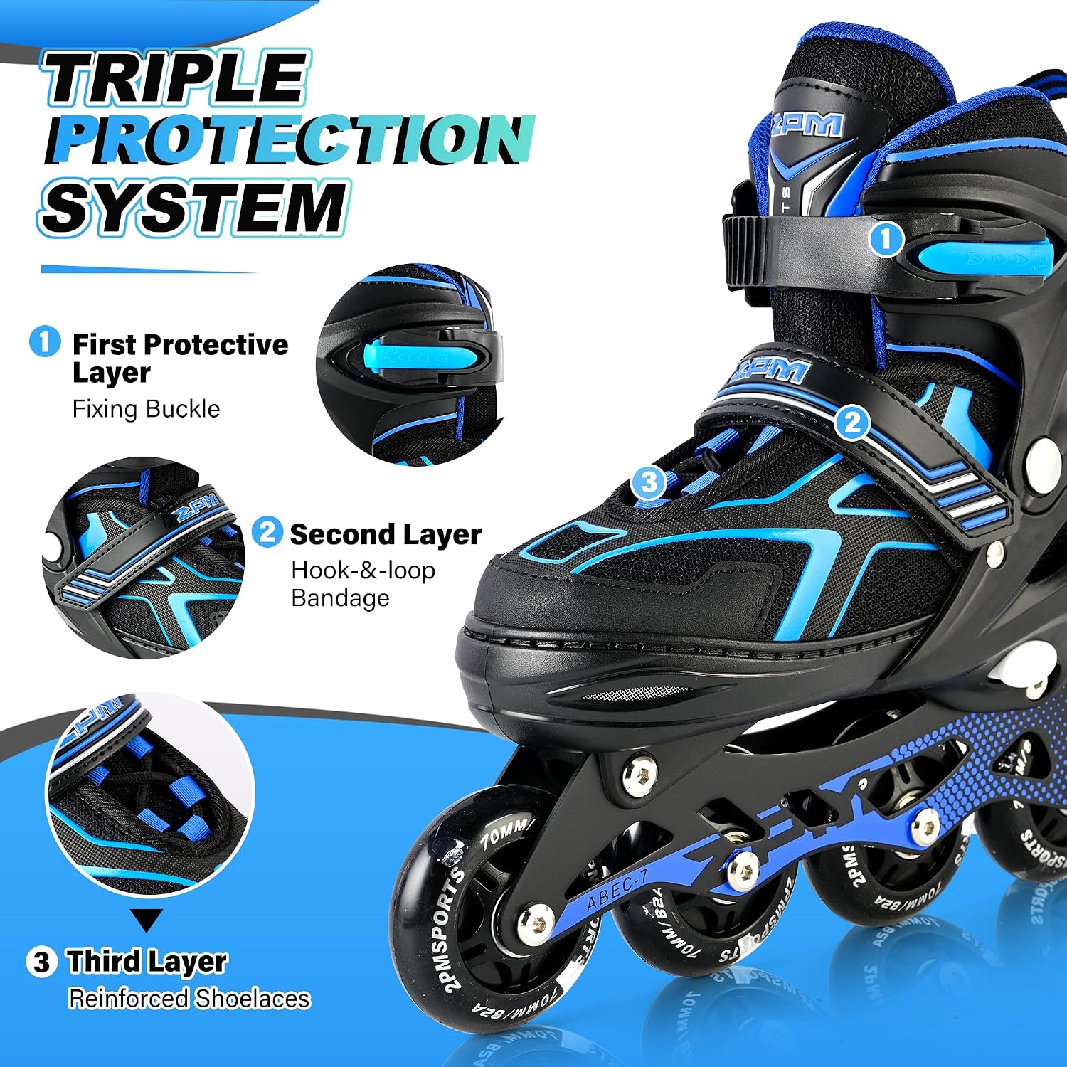 Torinx Inline Skates for Kids Boys Girls Ages 5-8 8-12 4-6 6-12 with Light Up Wheels, Adjustable Kids Roller Skates