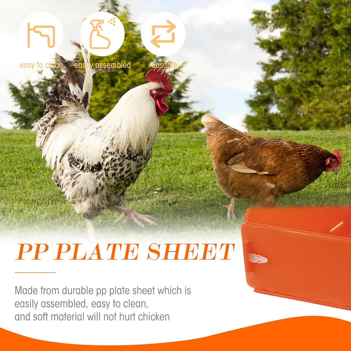 6 Pcs Chicken Nesting Boxes, Durable