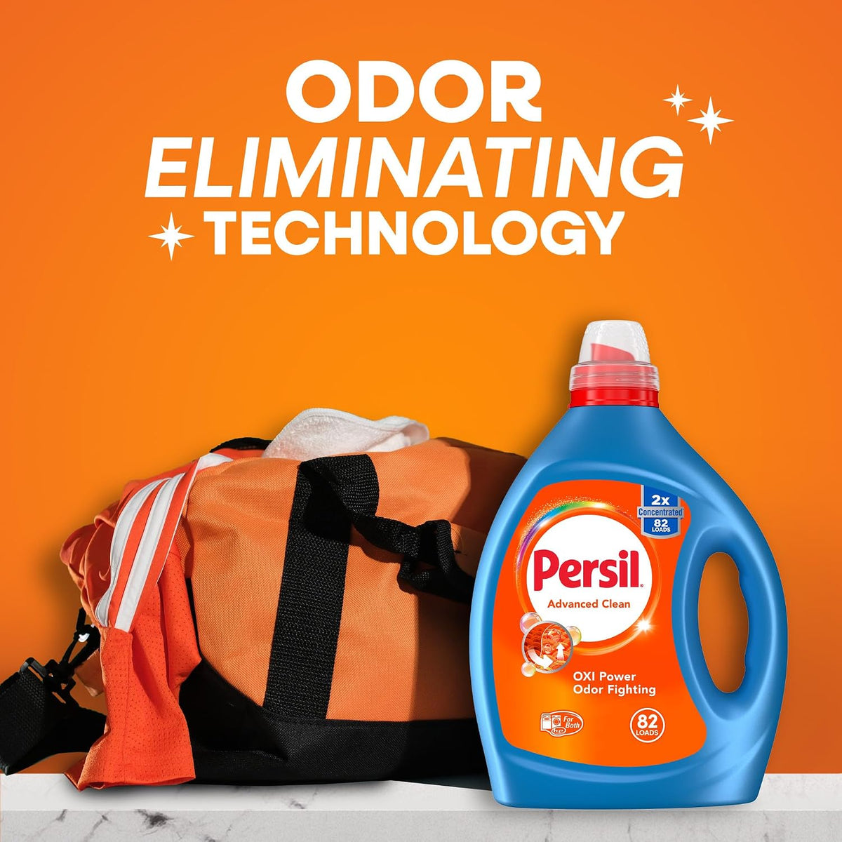 Advanced Clean Oxi+Odor Laundry Detergent, 82 Loads, 82.5 Fl Oz