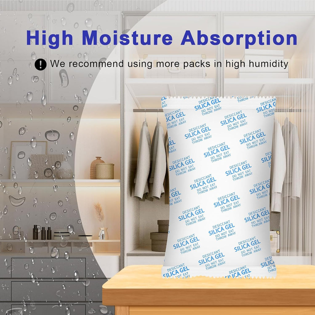 Large Desiccant Packs, 5 Packs 600 Gram Silica Gel Packets Reusable, Dehumidifier Packs for Car Desiccant, Large