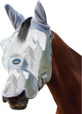 ComFiTec Hexi Shield Fly Mask with Ears & Nose, Silver, Large